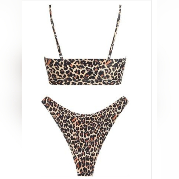 Leopard Print Bikini Set Size M - Picture 2 of 3